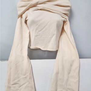 NWT Meshki Marlisa Off The Shoulder Twist Knit Top